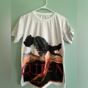 Queen Freddy Mercury unisex white band t-shirt